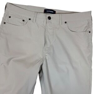 Bluffworks Ascender Regular Fit 5-Pocket Pants Mens 35x34 Khaki Tan Travel Tech